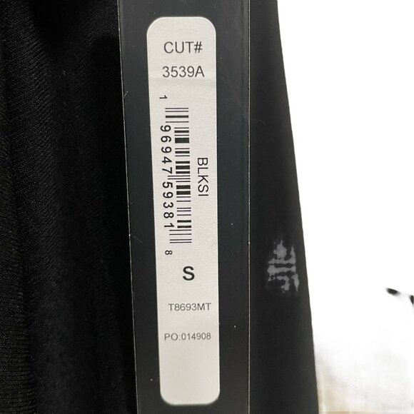 Blk Maxi Dress Rhinestone Cuff Sleeves Belted Elegant Formal Long Sleeve Glam S - Picture 2 of 10